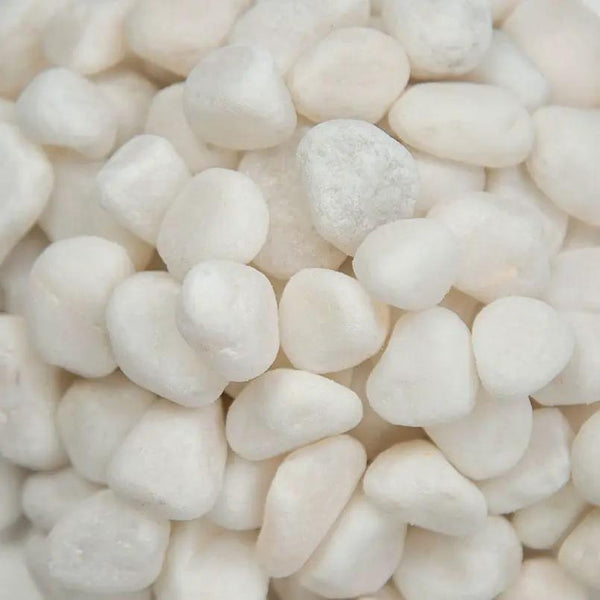 Himalaya White Pebbles Natural Marble Pavers 4.50 inch