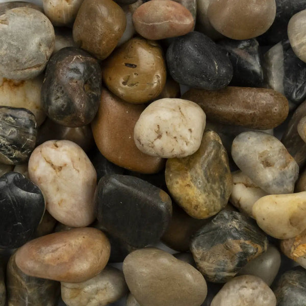 Mixed Polished Pebbles Marble Pavers 4.50 inch