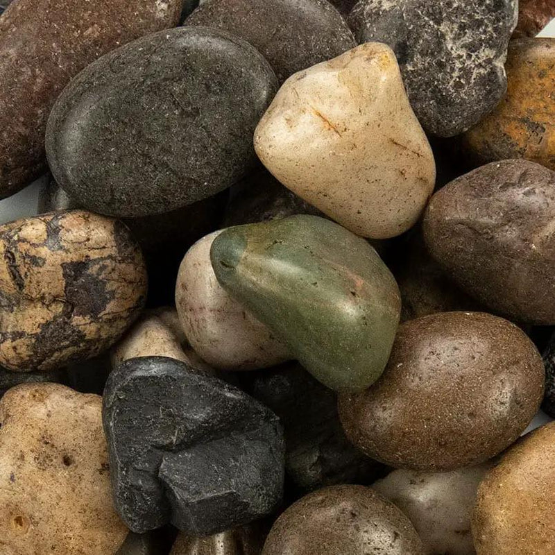 Mixed Polished Pebbles Marble Pavers 3.75 inch by MSI Surfaces