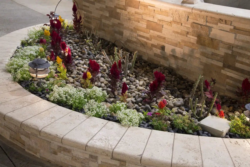 Mixed Polished Pebbles Marble Pavers 3.75 inch by MSI Surfaces