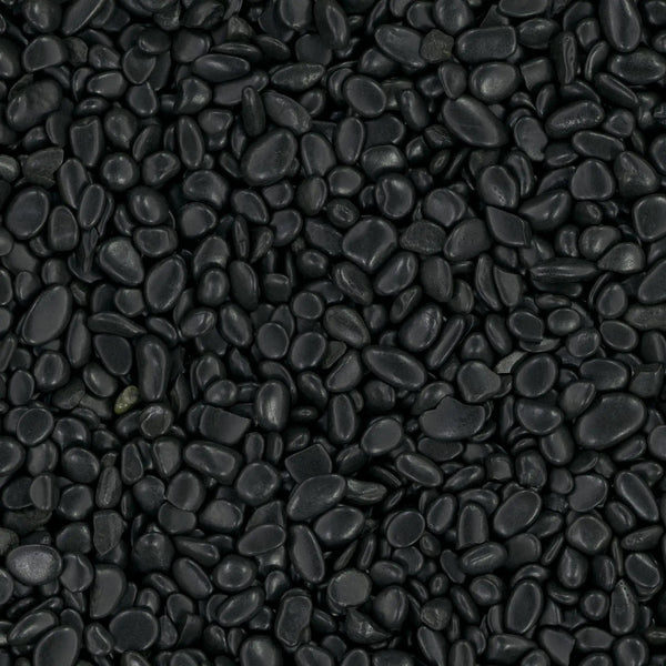 Black Polished Pebbles Quartzite Pavers 5.40 inch
