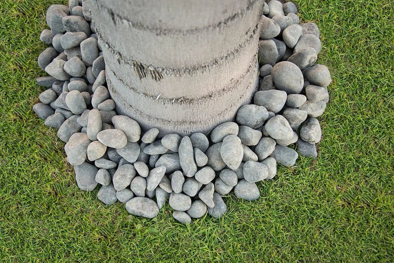 Nile Grey Pebbles Natural Quartzite Pavers in a finished room