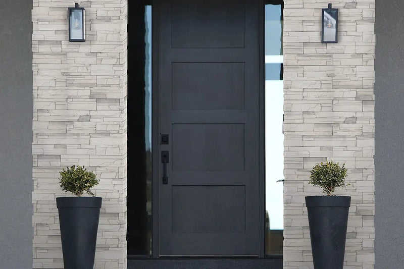 Copen Snow Natural Cement Pavers 2 in a finished room