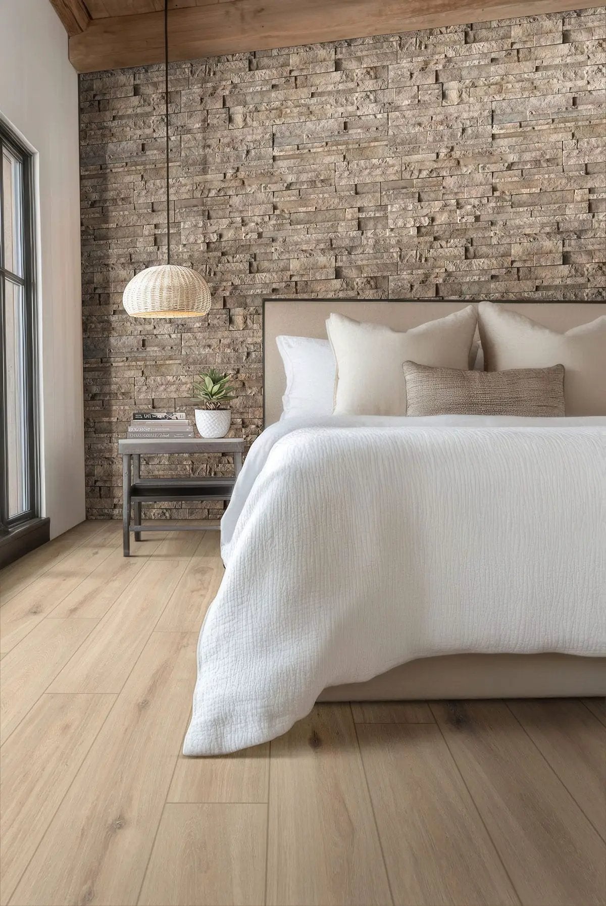 Woodville Rustic Natural Cement Pavers 2 in a finished room