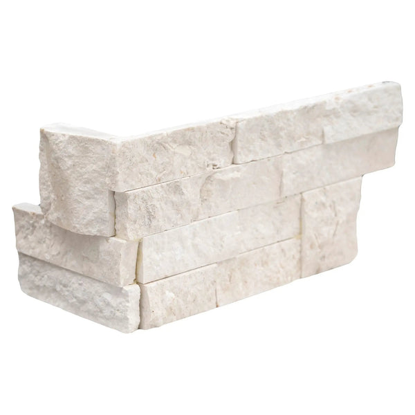 Mayra White Split Face Limestone Pavers 6x12