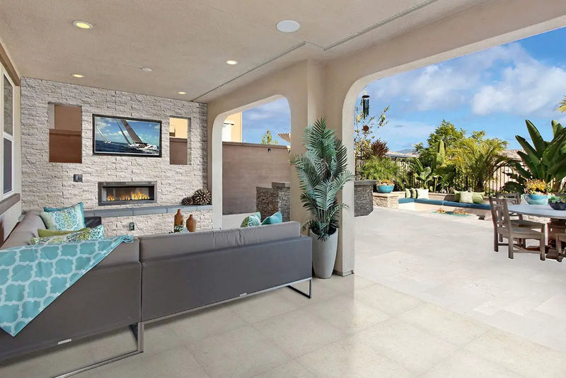Mayra White Split Face Limestone Pavers 6x24 by MSI Surfaces