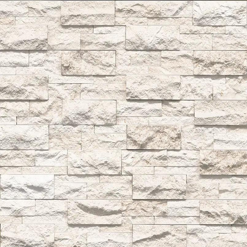 Mayra White Xl Split Face Limestone Pavers 9x24 close up