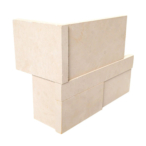 Taja Cream 3d Honed Corner Limestone Pavers 9x18