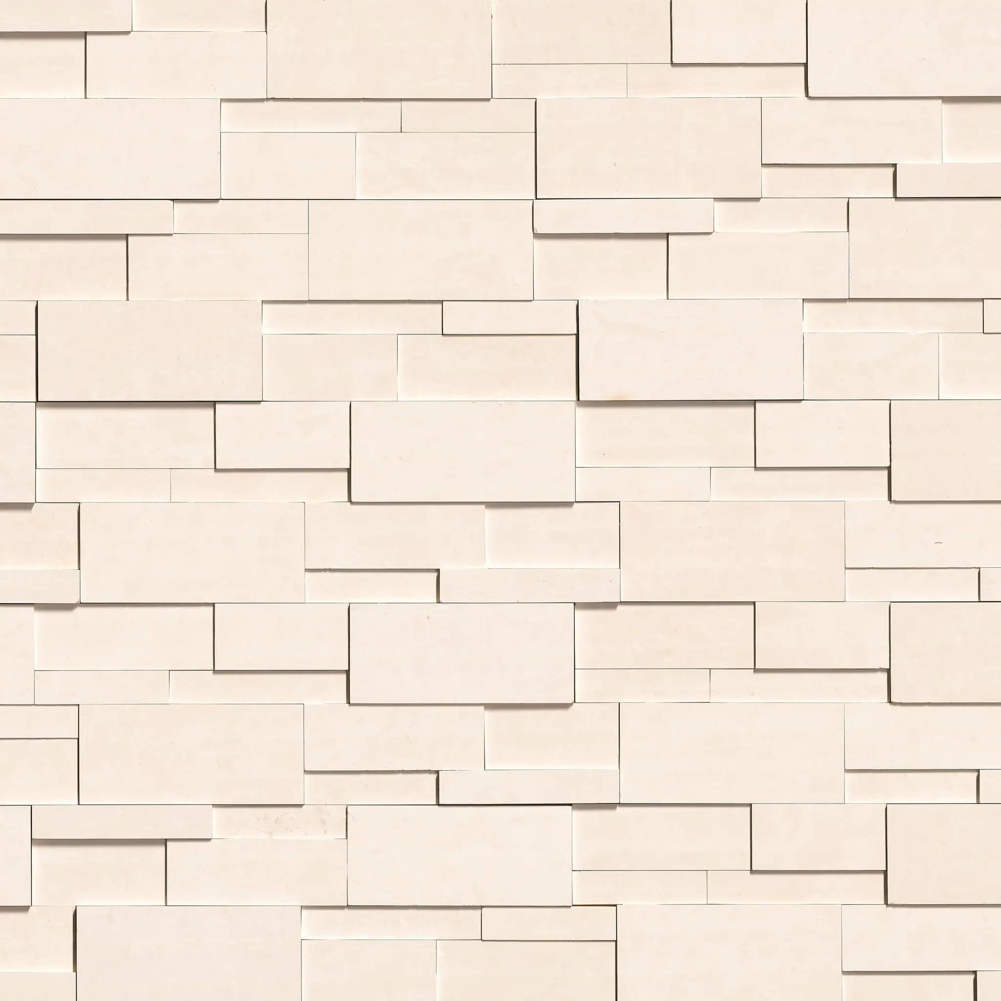 Taja Cream 3d Honed Limestone Pavers 9x24 close up