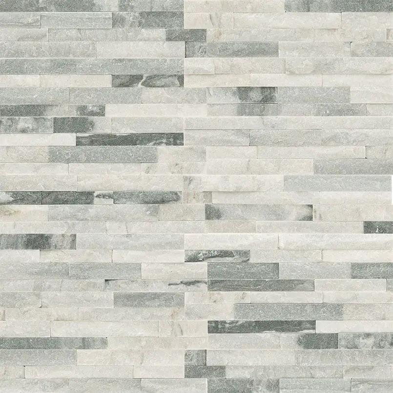 Alaska Gray Mini Split Face Marble Pavers 4.5x16 by MSI Surfaces