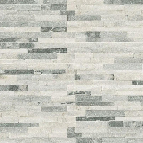 Alaska Gray Mini Split Face Marble Pavers 4.5x16