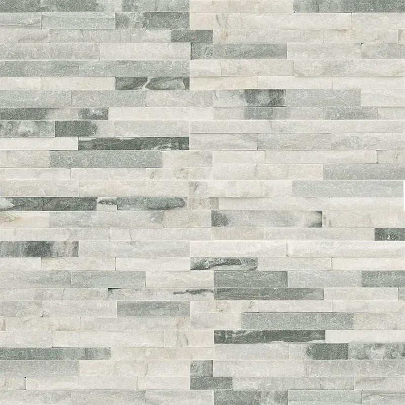 Alaska Gray Mini Split Face Marble Pavers 4.5x16 by MSI Surfaces