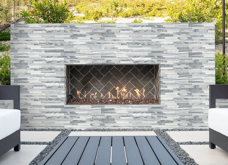 Alaska Gray 3d Honed Marble Pavers 6x24 by MSI Surfaces