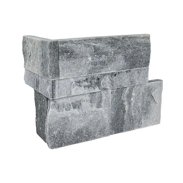 Alaska Gray Xl Split Face Corner Marble Pavers 9x12