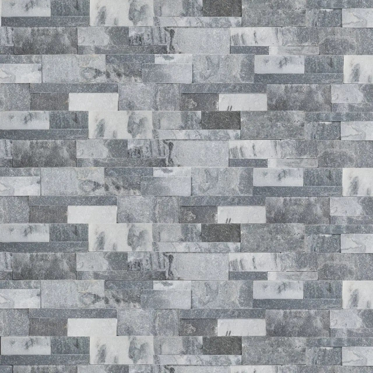 Alaska Gray Xl Split Face Marble Pavers 9x24 close up