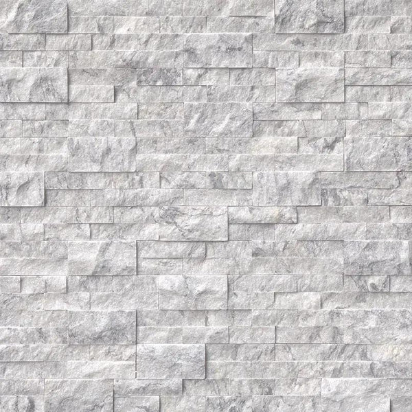 Arabescato Carrara Split Face Marble Pavers 6x24