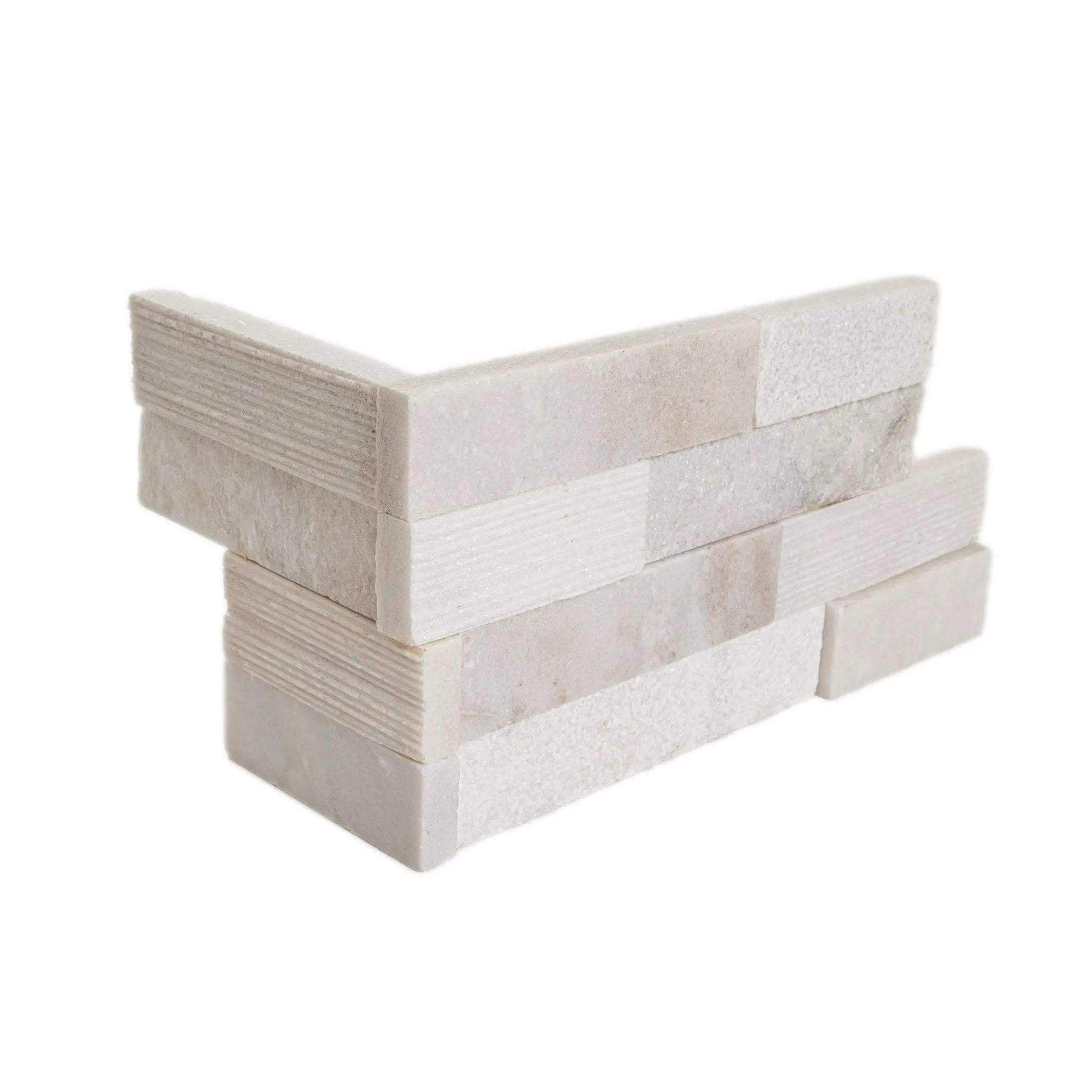 Arctic White Multi Finish Split Face Marble Pavers 6x18 by MSI Surfaces