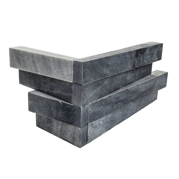 Cosmic Black 3d Wave Split Face Marble Pavers 6x18