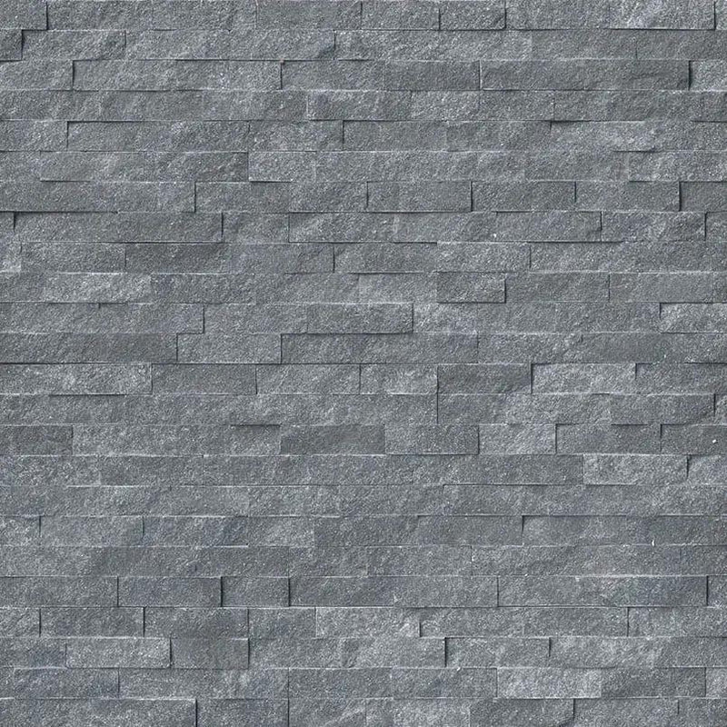 Cosmic Black Split Face Marble Pavers 6x24 by MSI Surfaces