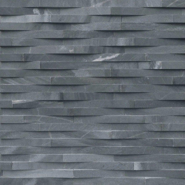 Cosmic Black 3d Wave Honed Marble Pavers 6x24