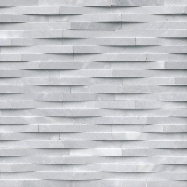 Cosmic Gray 3d Wave Split Face Marble Pavers 6x24