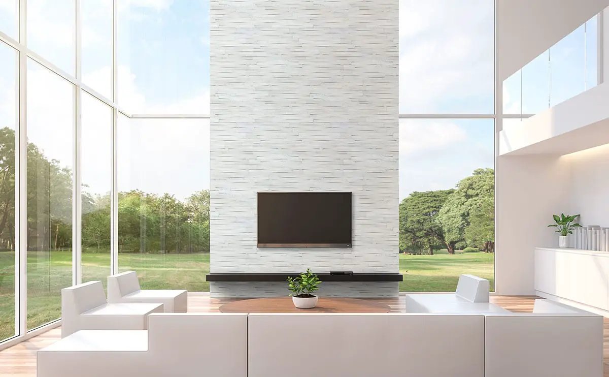 Cosmic White 3d Wave Split Face Marble Pavers 6x24 by MSI Surfaces