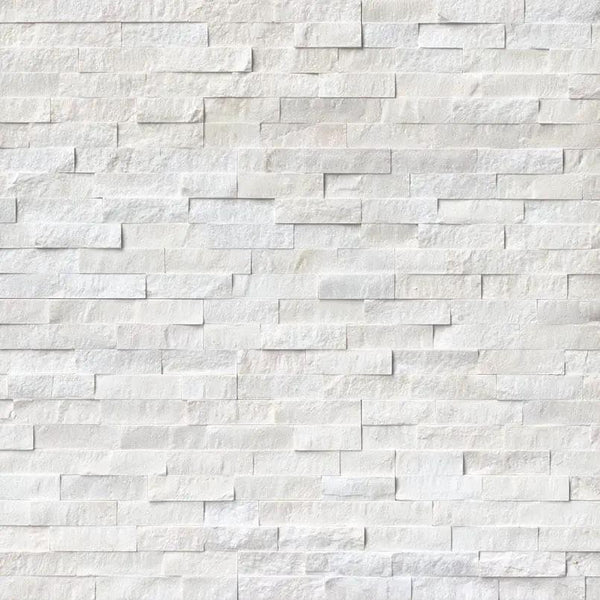 Cosmic White Split Face Marble Pavers 6x24