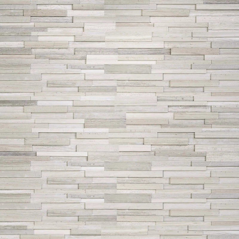 Gray Oak 3d Honed Marble Pavers 6x24 close up