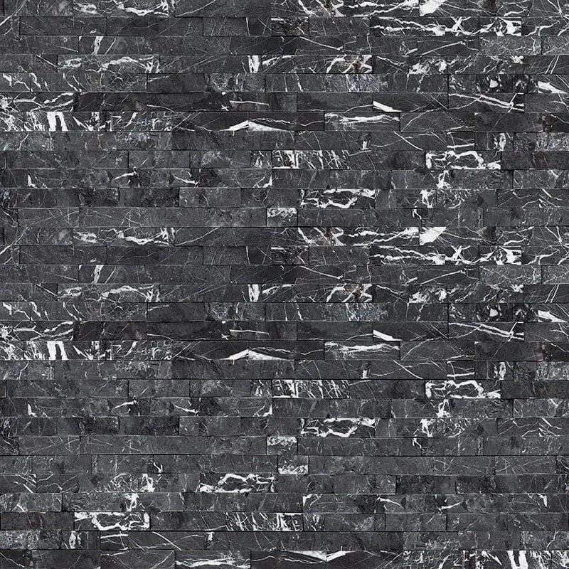 Marquina Nero Matte Marble Pavers 6x24 by MSI Surfaces
