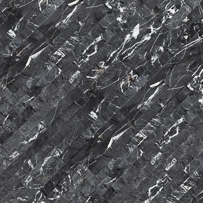 Marquina Nero Matte Marble Pavers 6x24 by MSI Surfaces