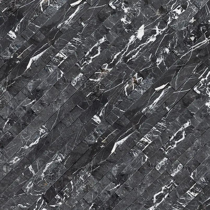 Marquina Nero Matte Marble Pavers 6x24 by MSI Surfaces