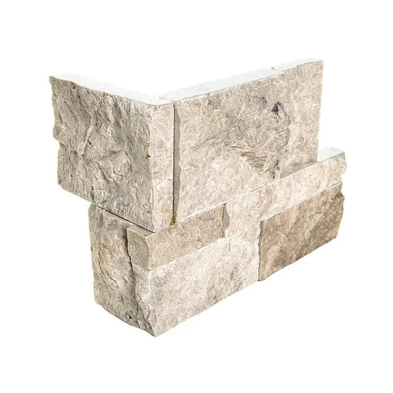 Royal Cream Split Face Marble Pavers 9x18 close up