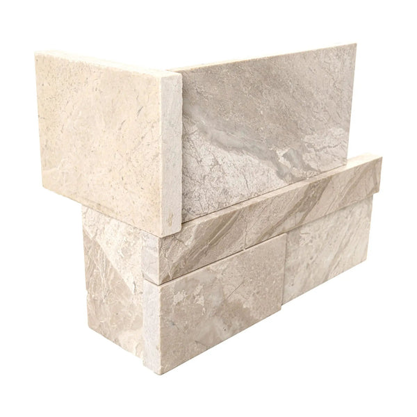 Royal Cream 3d Honed Corner Marble Pavers 9x18