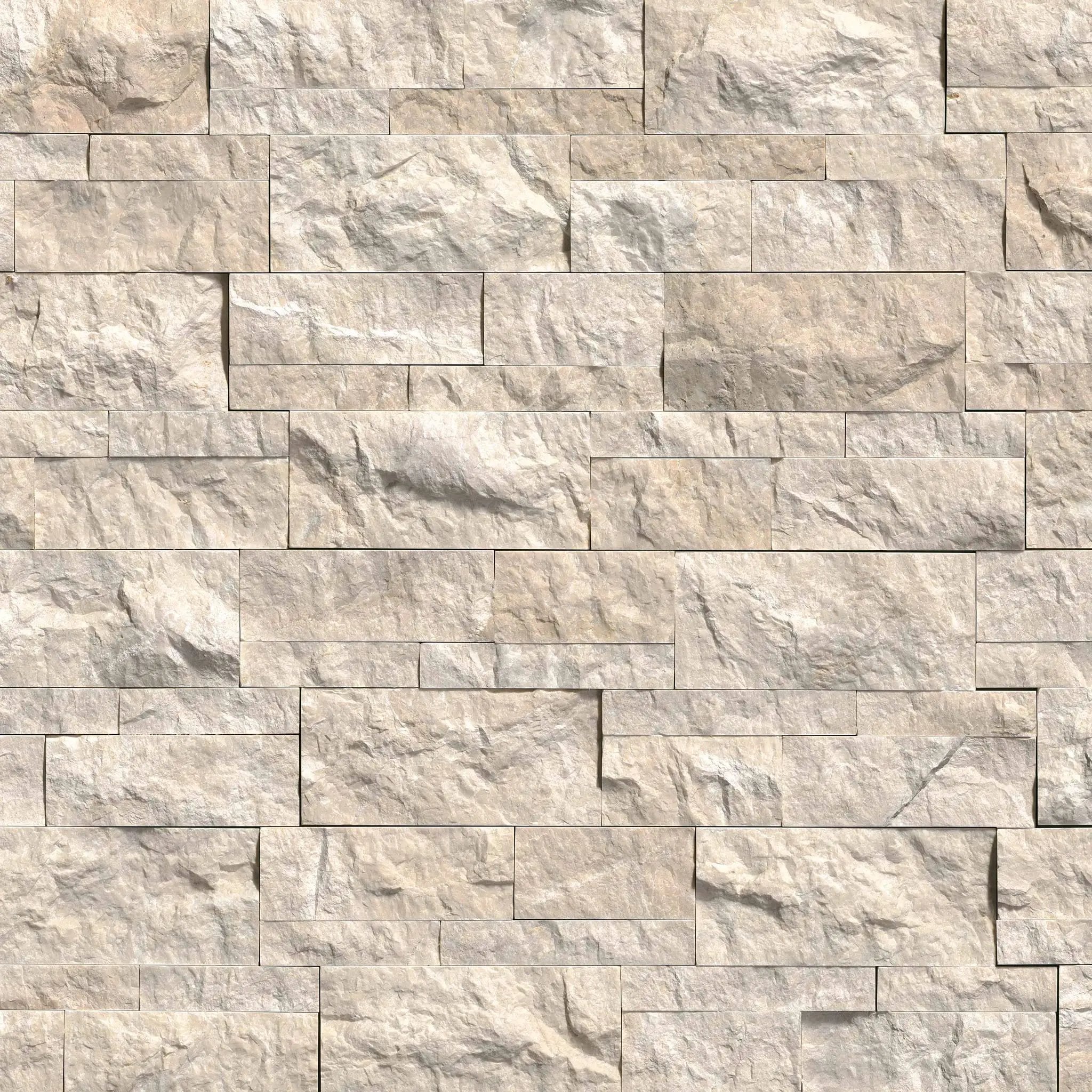 Royal Cream Split Face Marble Pavers 9x24 close up