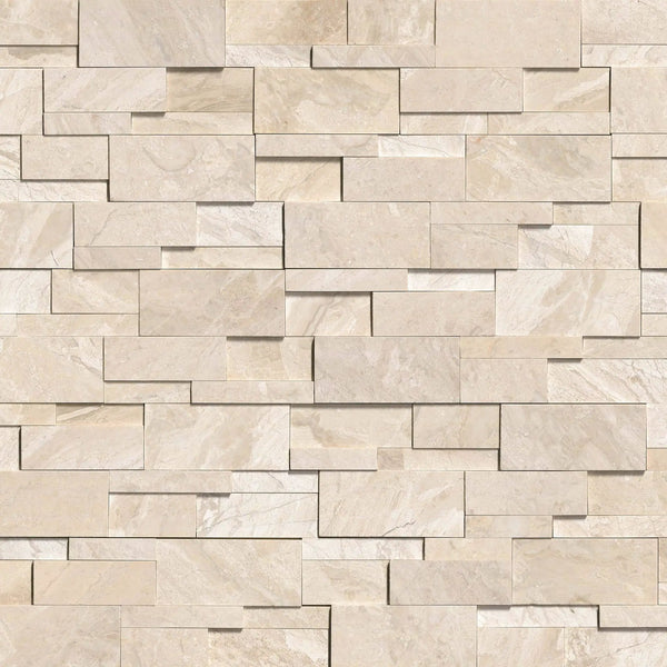 Royal Cream 3d Honed Marble Pavers 9x24