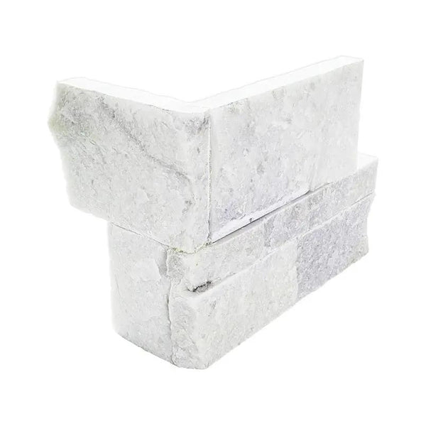 Sierra White Split Face Marble Pavers 9x18