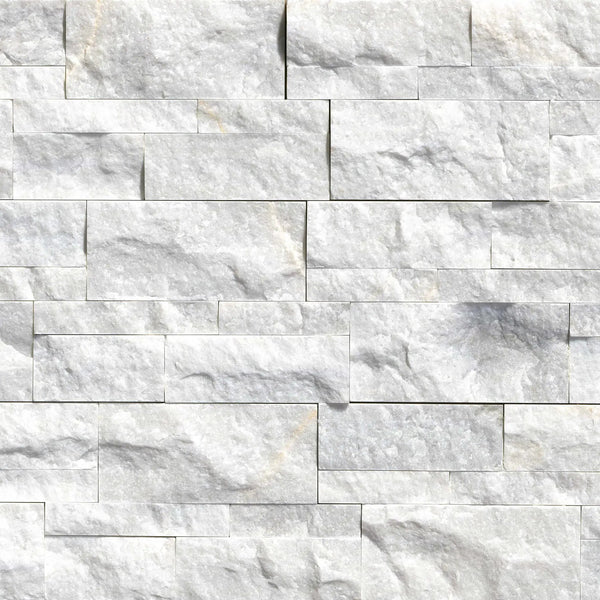 Sierra White Split Face Marble Pavers 9x24