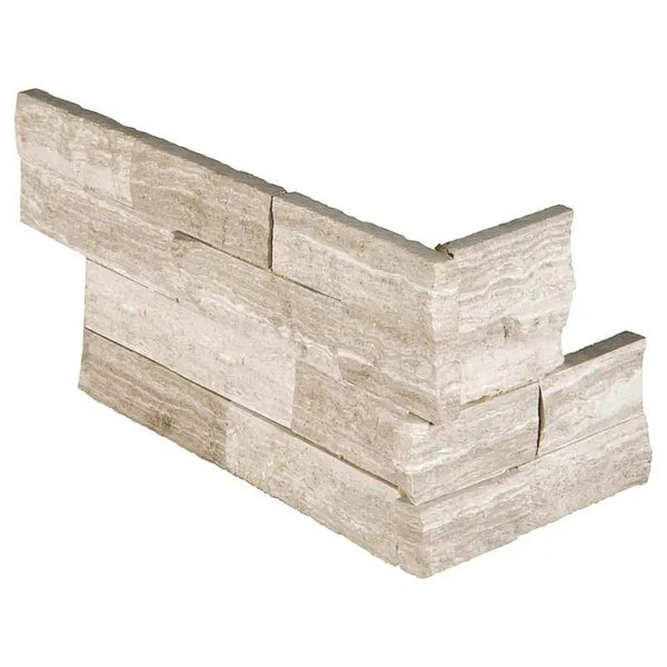 White Oak Split Face Marble Pavers 6x12