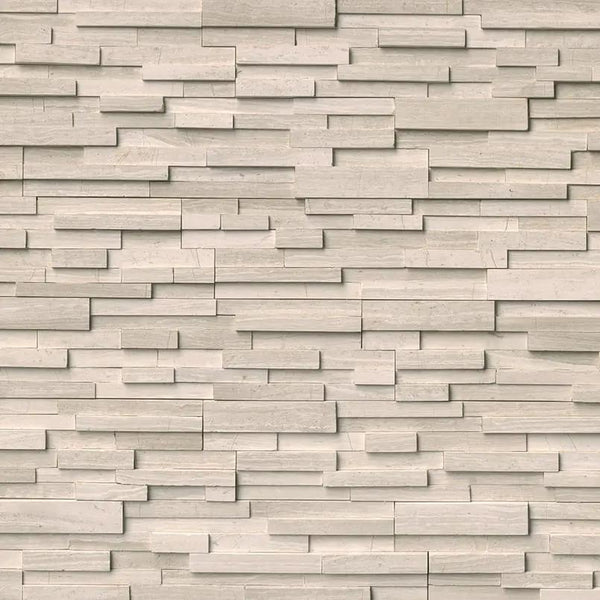 White Oak Split Face Marble Pavers 6x24 3DH
