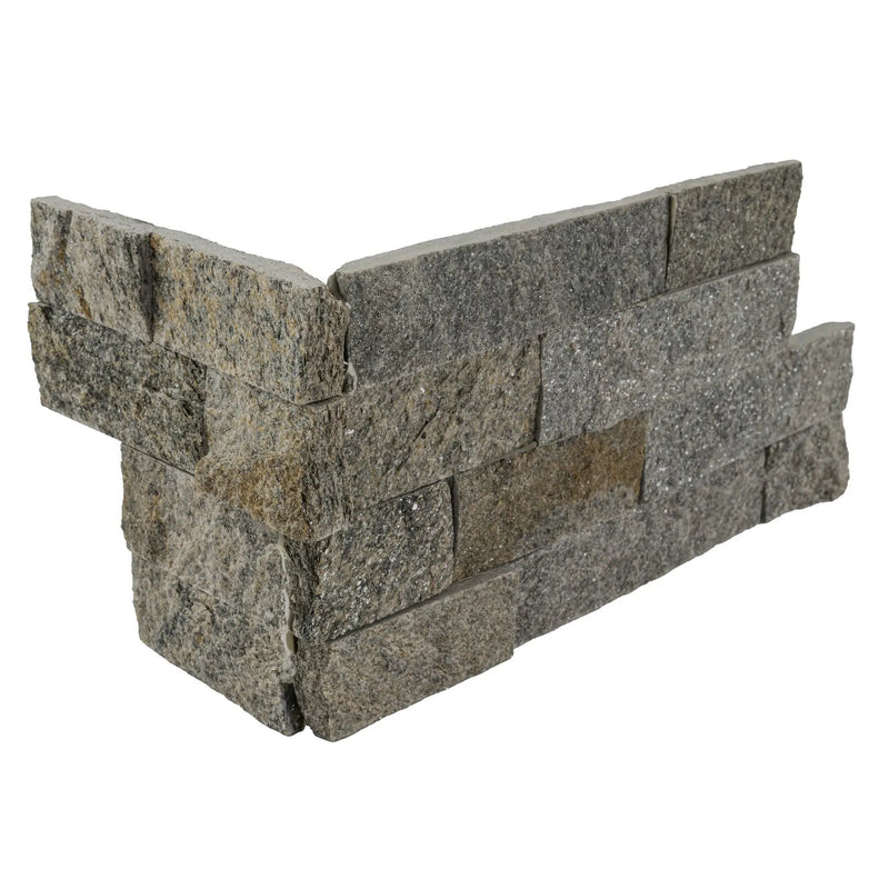 Amber Falls Split Face Corner Quartzite Pavers 6x12 close up