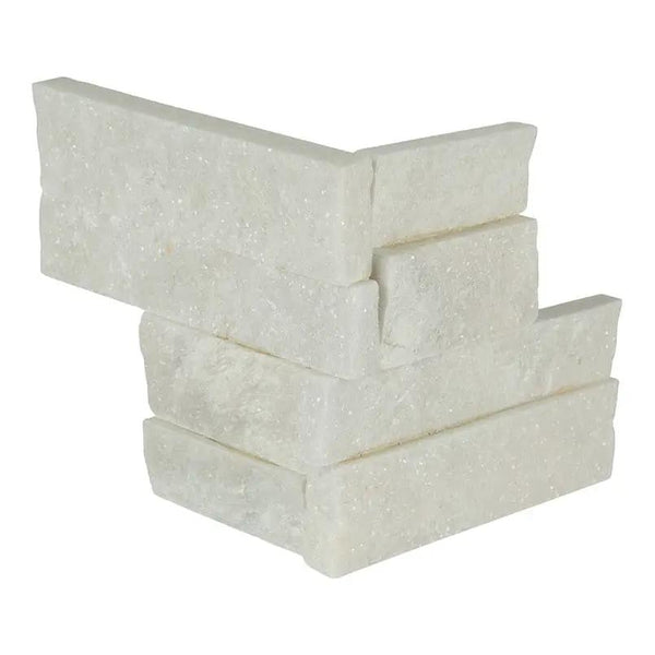 Arctic White Mini Split Face Marble Pavers