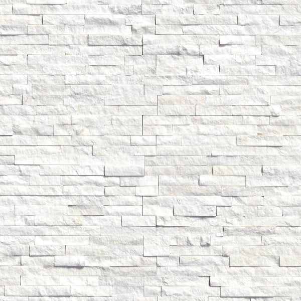 Arctic White Split Face Marble Pavers 6x24