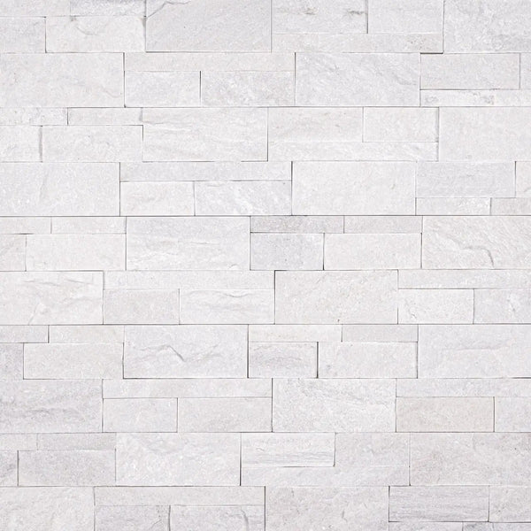 Arctic White Xl Split Face Quartzite Ledger Panel 9x24