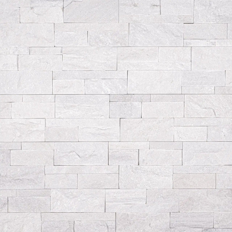 Arctic White Xl Split Face Quartzite Pavers 9x24 close up