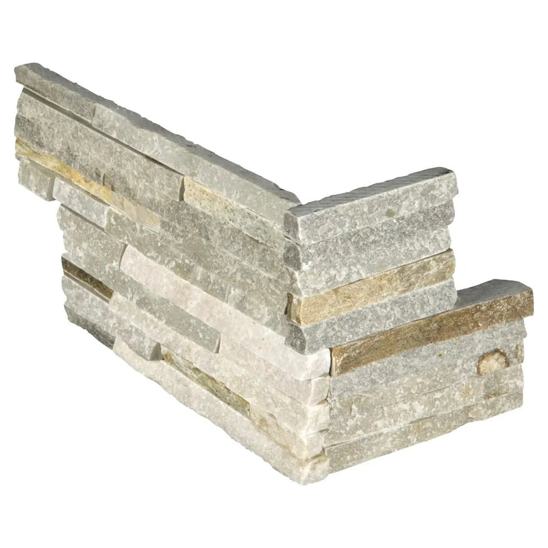 Golden Honey Split Face Corner Quartzite Pavers 6x12 by MSI Surfaces