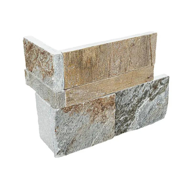 Golden Honey Xl Split Face Corner Quartzite Pavers 9x12 close up