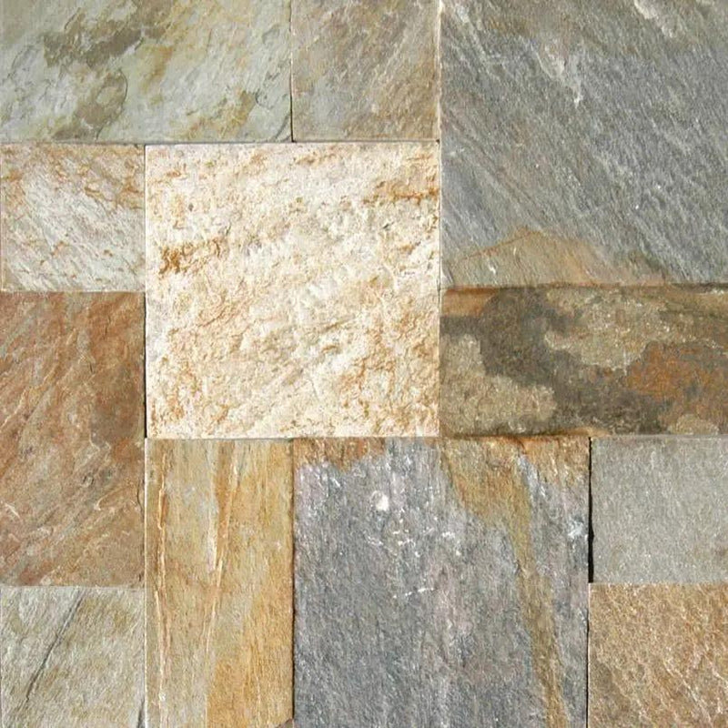 Golden White Gauged Quartzite Pavers 6x24 close up