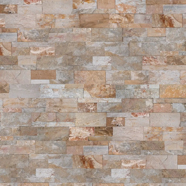 Golden White Xl Split Face Quartzite Ledger Panel 9x24