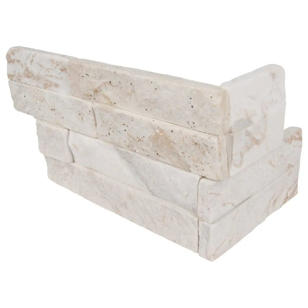 Royal White Split Face Quartzite Ledger Panel 6x18