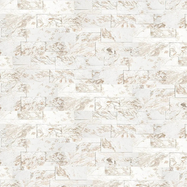 Royal White Xl Split Face Quartzite Ledger Panel 9x24